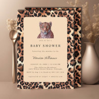 Leopard Luxury Lion Tiger Wool Pattern Baby Shower