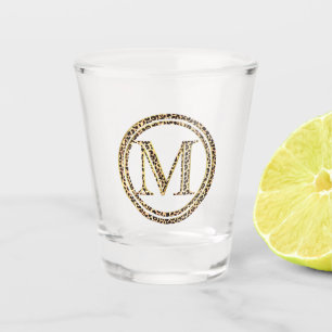 Leopard M Shot Glass