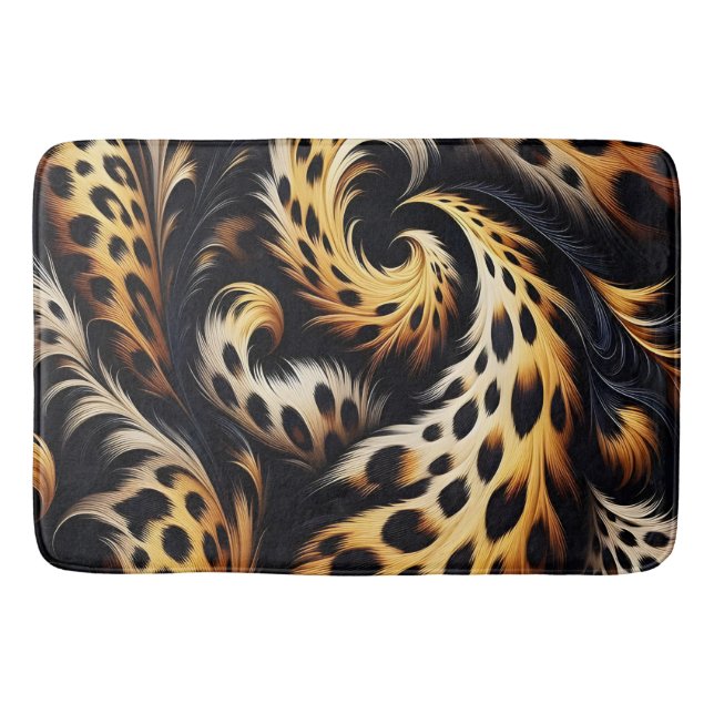 Leopard Majesty: Feel the Power of Wild Design Bath Mat (Front)