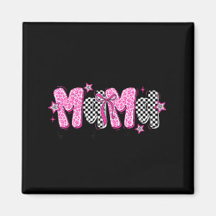 Leopard Mama Checkered For Women Mom Momma Mother’ Magnet