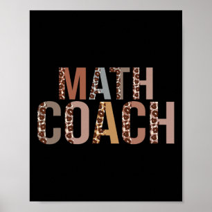 Leopard Math Coach Supplies Fun Back To School Poster