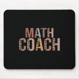 Leopard Math Coach Supplies Fun Ck To School Mouse Pad