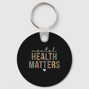 Leopard Mental Health Problems Human Brain Illness Key Ring