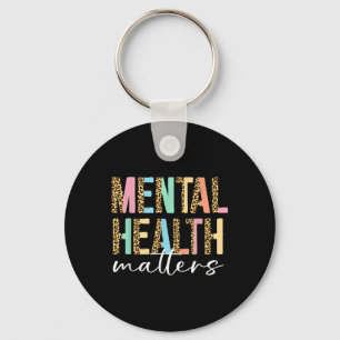 Leopard Mental Health S Human Brain Illness Awaren Key Ring