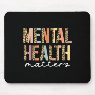 Leopard Mental Health S Human Brain Illness Awaren Mouse Pad