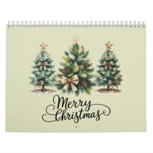 Leopard Merry Christmas Tree Coquette Bow Xmas Calendar