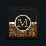 Leopard Monogram | Black and Brown Gift Box<br><div class="desc">Keepsake Gift Box. ⭐This Product is 100% Customisable. *****Click on CUSTOMIZE BUTTON to add, delete, move, resize, changed around, rotate, etc... any of the graphics or text or use the fill in boxes. ⭐99% of my designs in my store are done in layers. This makes it easy for you to...</div>