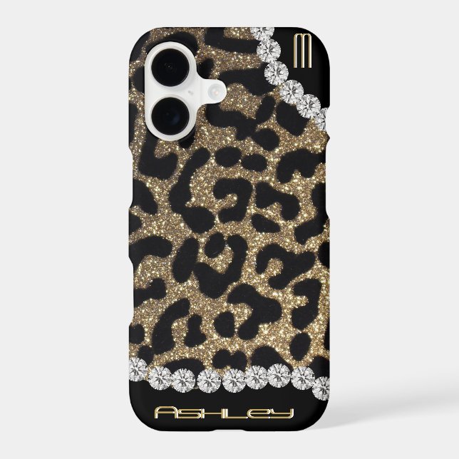 Leopard Monogram Glitter (Back)