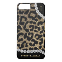 Leopard Monogram Glitter