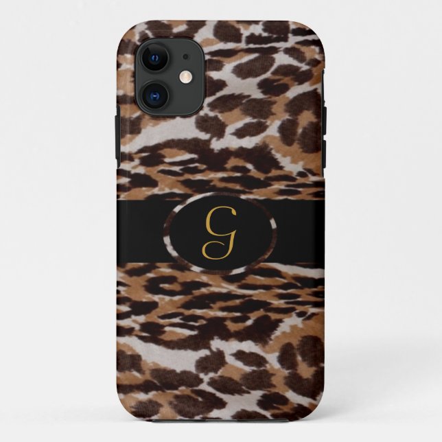 Leopard Monogram Iphone 5 Case (Back)