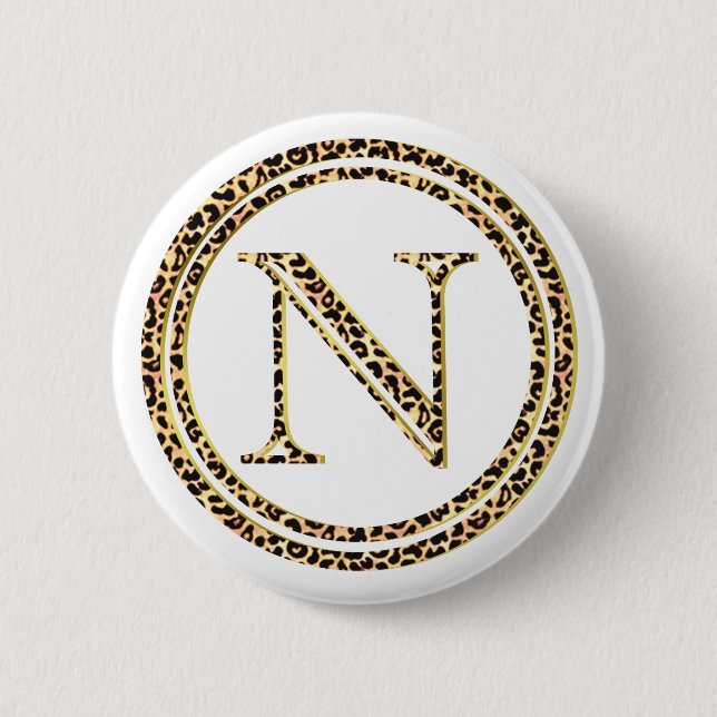 Leopard N 6 Cm Round Badge (Front)