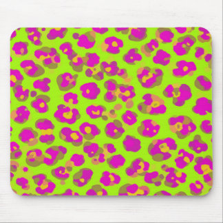 Leopard neon mouse pad
