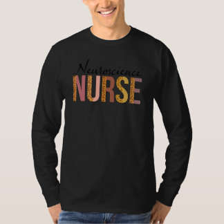 Leopard Neuroscience Nurse Print For Nursing Stude T-Shirt