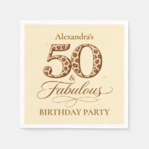 Leopard Neutral 50 & Fabulous Birthday