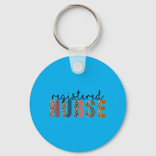 Leopard Nurse Rn Lpn For Registered Nurse Tee Key Ring