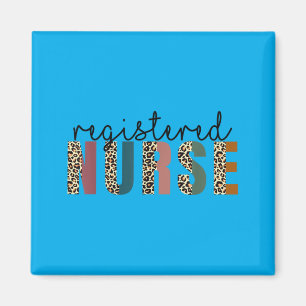 Leopard Nurse Rn Lpn For Registered Nurse Tee Magnet