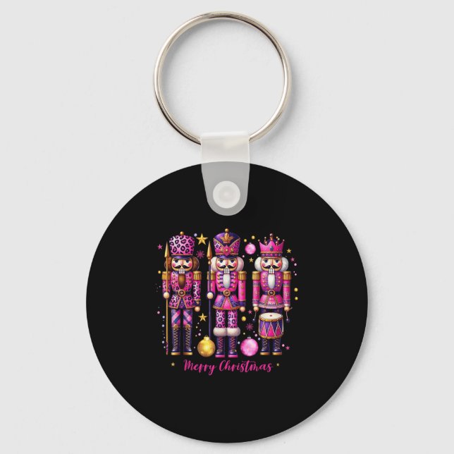Leopard Nutcracker Nk Christmas 2024 Xmas Pyjamas  Key Ring (Front)