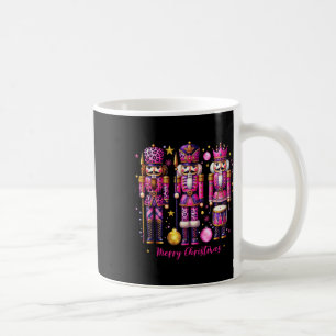 Leopard Nutcracker Pink Christmas 2024 Xmas Pajama Coffee Mug