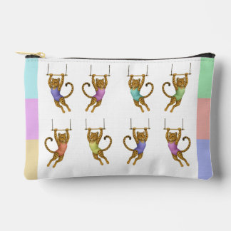 Leopard on a trapeze accessory pouch
