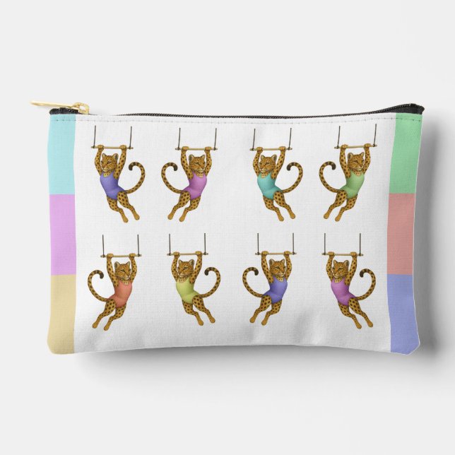 Leopard on a trapeze accessory pouch (Front)