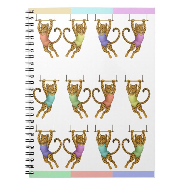Leopard on a trapeze Beach Towel Notebook (Front)