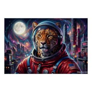 LEOPARD ON THE EDGE OF TOWN-5 POSTER