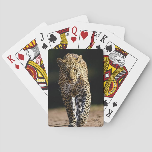 Leopard on the Prowl Playing Cards (Back)
