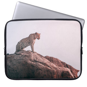 LEOPARD ON THE TOP OF MOUNTAIN LAPTOP SLEEVE