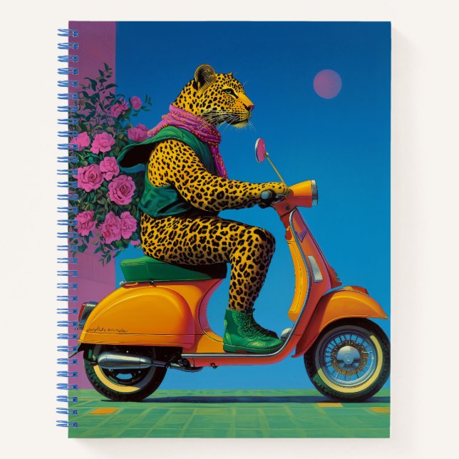 Leopard on Wheels: A Stylish Ride, Notebook (Front)