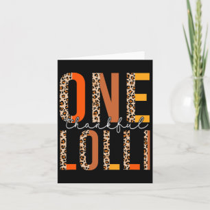 Leopard One Thankful Lolli Fall Vibes Thanksgiving Card