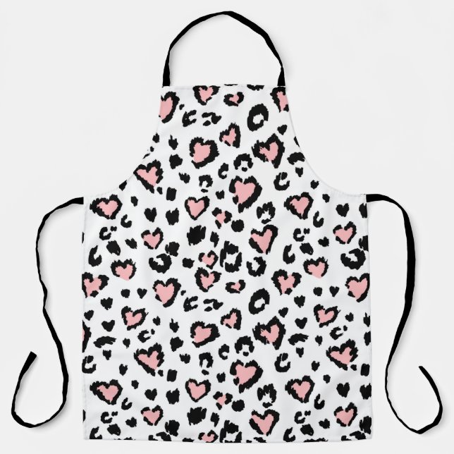 Leopard or jaguar seamless pattern, textured fashi apron (Front)