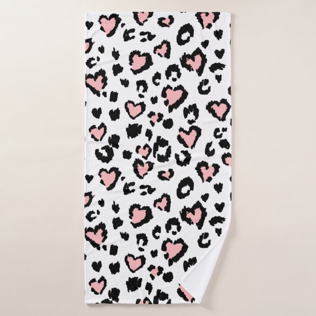 Leopard or jaguar seamless pattern, textured fashi bath towel (Bath Towel)