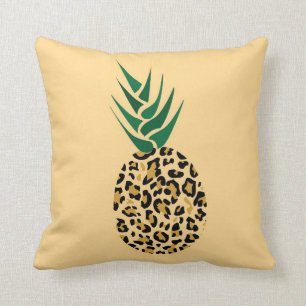 Leopard or Pineapple? Funny illusion picture Cushion