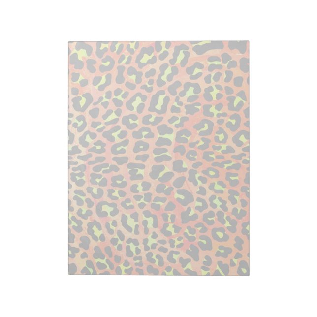 Leopard Orange and Yellow Print Notepad (Rotated)