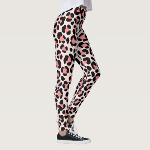 Leopard Orange Black Beige  Leggings