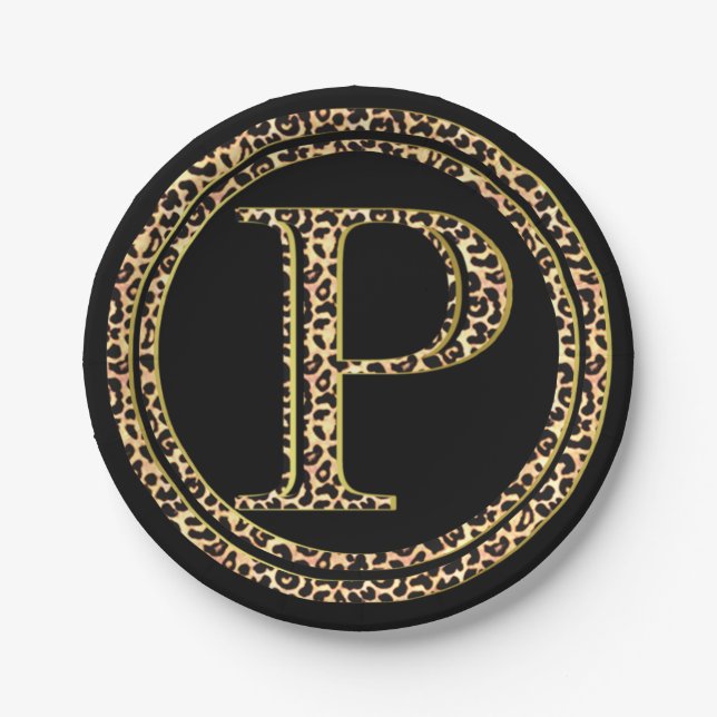 Leopard P Paper Plate (Front)