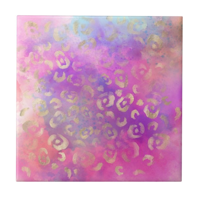 Leopard Paint Series Design 11  Ceramic Tile (Front)