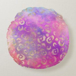 Leopard Paint Series Design 11 Round Cushion