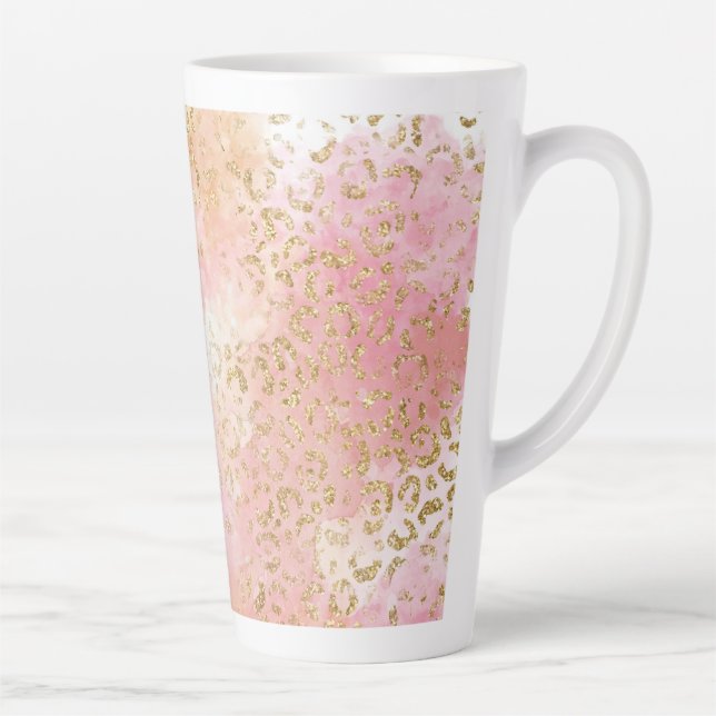 Leopard Paint Series Design 13   Latte Mug (Right)
