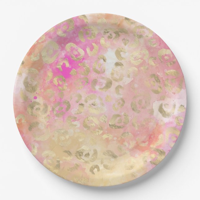 Leopard Paint Series Design 5   Paper Plate (Front)