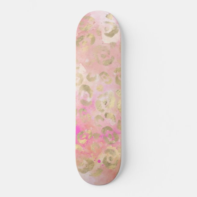 Leopard Paint Series Design 5  Skateboard (Front)