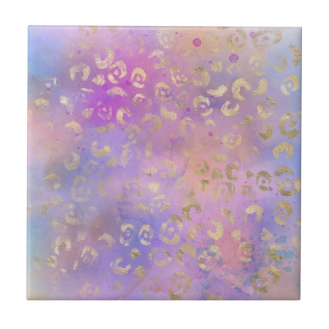 Leopard Paint Series Design 8   Ceramic Tile (Front)