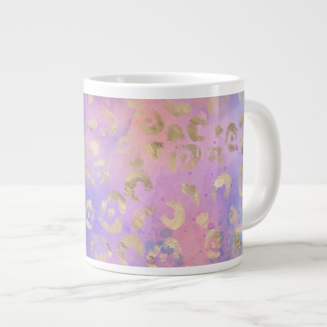 Leopard Paint Series Design 8  Large Coffee Mug (Front Right)
