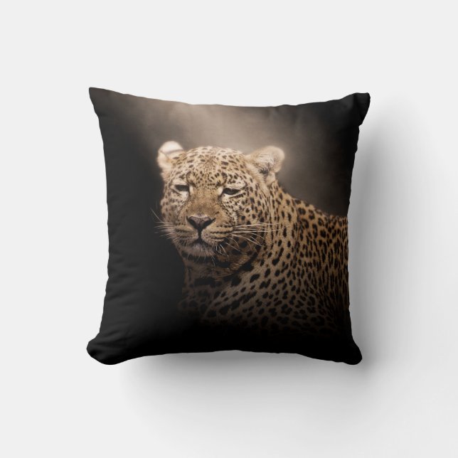 Leopard Panther Animal Wild Safari Jungle Afri Cushion (Front)