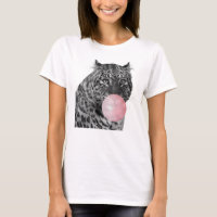 Leopard Panther Black White Pink Bubble Gum