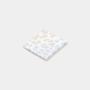Leopard Pastel Rainbow Gradient Watercolor Minimal Post-it Notes