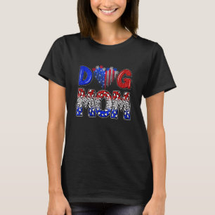Leopard Patriotic Dog Mum Pet Happy 4th Of July T-Shirt