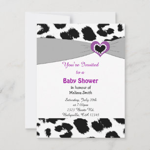 Leopard Pattern Baby Shower Invitation