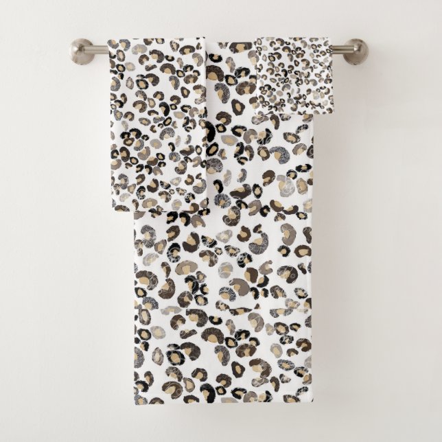 Leopard Pattern Bath Towel Set (Insitu)