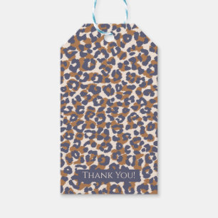 Leopard Pattern-Blue and Brown- Gift Tags